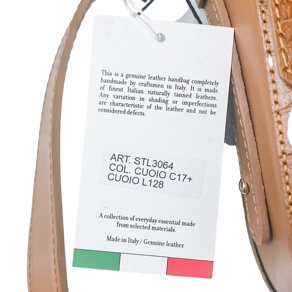 ISADORA Cuoio Made In Italy Leather Croc Crossbody - Picture 7 of 8